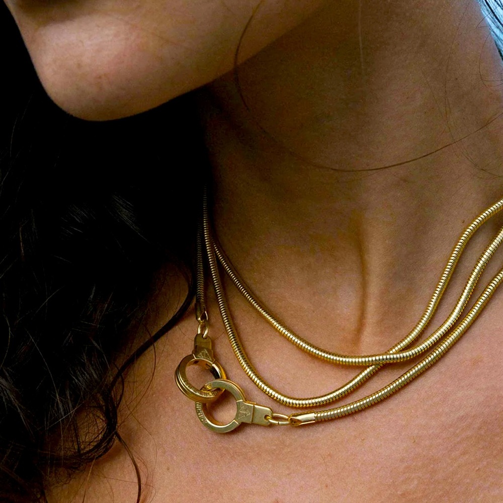 Air and Anchor What Goes Around Double Cuff Keeper Necklace